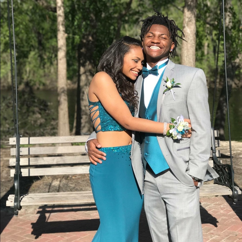 dark turquoise formal dress La Femme 33611 Dress | La Femme Dresses